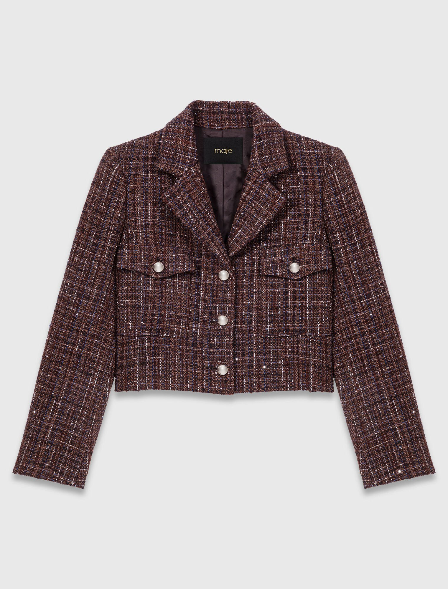 Áo khoác tweed ngắn